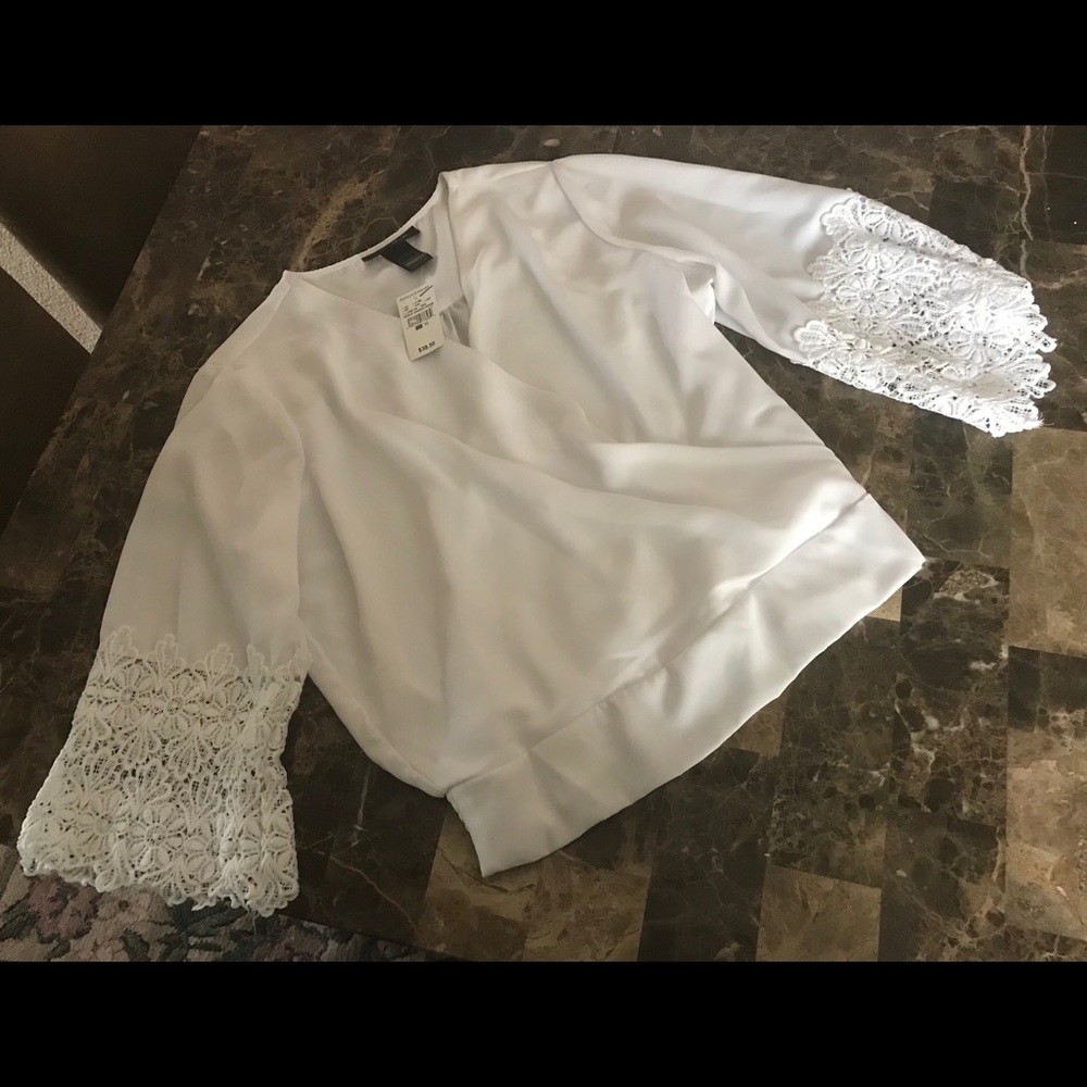 Ashely Stewart White Blouse